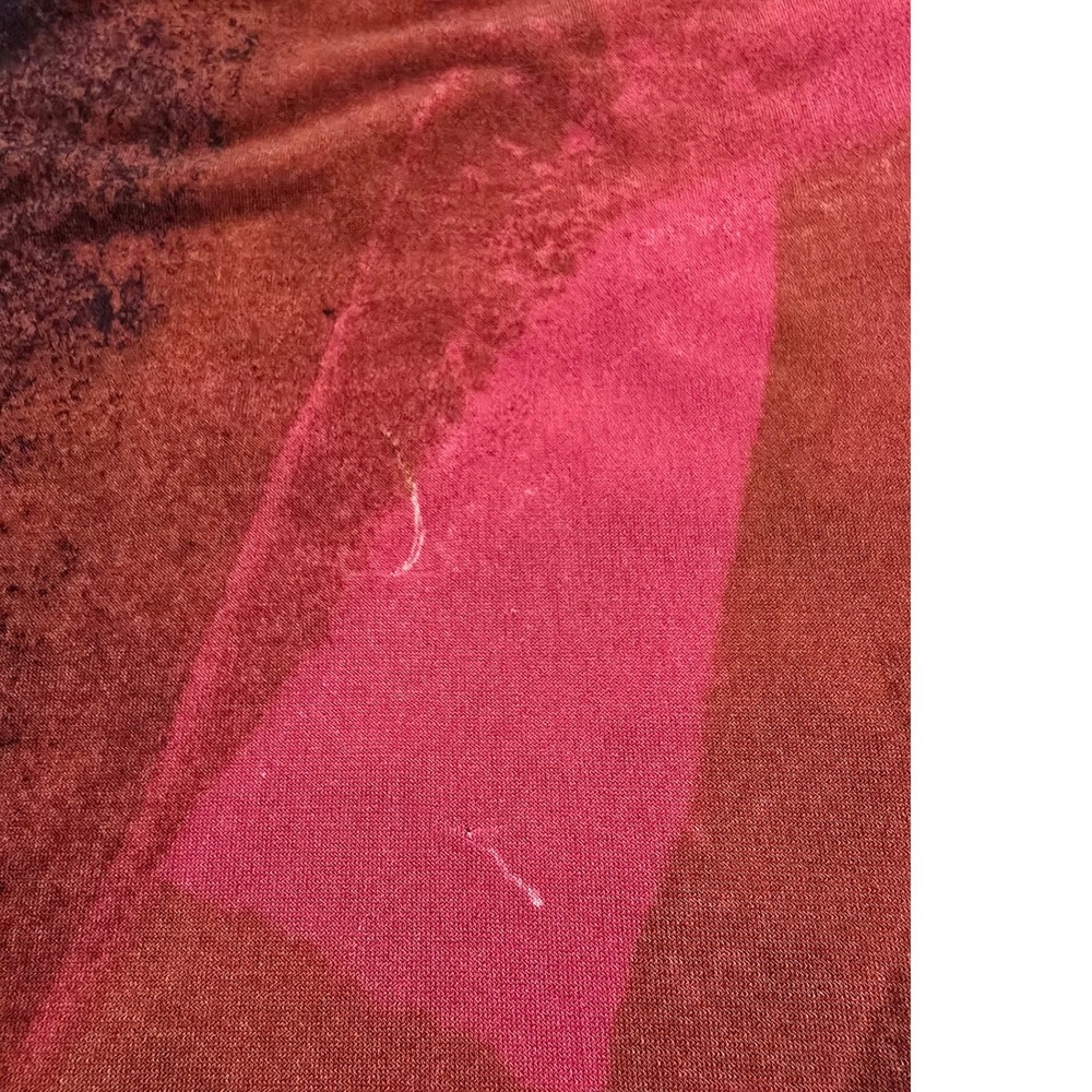 Clara Sunwoo Abstract Print V-Neck Tunic Top Red Pink Black Women Size M USA - Picture 7 of 10